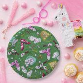 ガーリーなゴルフパターン紙皿 ペーパープレート (パーティー)