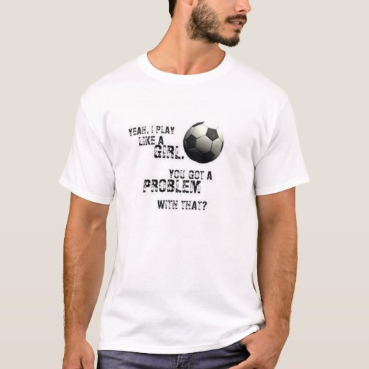 ガーリーなサッカー Tシャツ (正面)