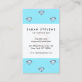 ガーリーなシックな唇のダイヤモンド 名刺 (裏面)