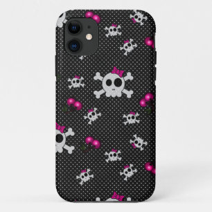 ガーリーなスカル iPhone 11 ケース