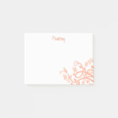 ガーリーなパステルによってはつる植物が開花し、アートワークを去ります ポストイット (正面)