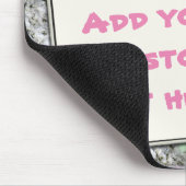 ガーリーなパステル調の石の質のカスタムな文字の叫び マウスパッド (コーナー)