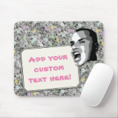 ガーリーなパステル調の石の質のカスタムな文字の叫び マウスパッド (マウス)