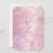 ガーリーなパールピンクのブラッシュベイビーシャワー 招待状 (裏面)