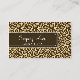 ガーリーなヒョウのサロンの名刺 名刺