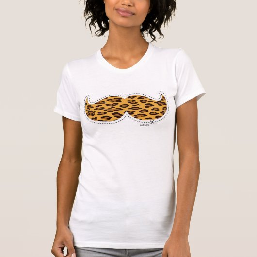 ガーリーなヒョウの髭 Tシャツ (正面)