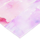 ガーリーなピンクおよび紫色の色彩の鮮やかなきらめく水彩画 ショートテーブルランナー (コーナー)