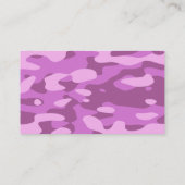 ガーリーなピンクのカムフラージュ 名刺 (裏面)