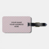 ガーリーなピンクのグリッターのいかりのドット・パターン ラゲッジタグ (裏面横)