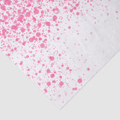 ガーリーなピンクのモダンな（ばちゃばちゃ）跳ねるのペンキパターン 薄葉紙 (詳細)