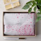 ガーリーなピンクのモダンな（ばちゃばちゃ）跳ねるのペンキパターン 薄葉紙 (ギフト)