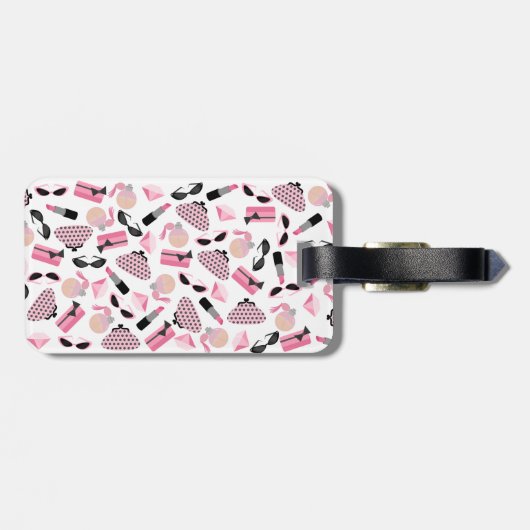 ガーリーなピンクの付属品の荷物のラベル ラゲッジタグ (裏面横)