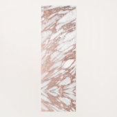 ガーリーなピンクの幾何学的な三角形のパイナップル金ゴールドのヨガ ヨガマット (裏面)