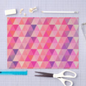 ガーリーなピンクの紫色の幾何学的なパターン 薄葉紙 (クラフト)