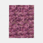 ガーリーなピンクの迷彩柄毛布の軍のカムフラージュのフリース フリースブランケット (正面)