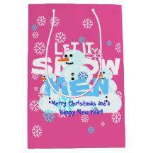 ガーリーなピンクはそれが粘着性のクリスマス人の雪だるまの雪が降るようにしました