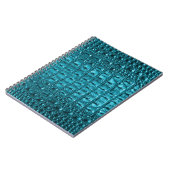 ガーリーなファッションの青緑のわに革 ノートブック (左側)