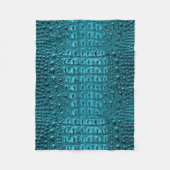 ガーリーなファッションの青緑のわに革 フリースブランケット (正面)