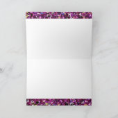 ガーリーなマゼンタのピンクのフェイクなスパンコール カード (内部)