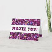 ガーリーなマゼンタのピンクのフェイクなスパンコール カード (正面)