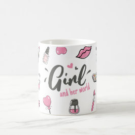 ガーリーなメイク好きのための コーヒーマグカップ