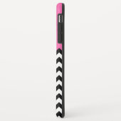 ガーリーなモノグラムの名前-シェブロンモダンなピンクのパターン Case-Mate iPhoneケース (裏面/左)