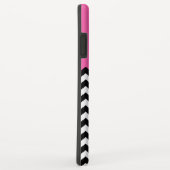 ガーリーなモノグラムの名前-シェブロンモダンなピンクのパターン Case-Mate iPhoneケース (裏面/右)