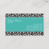 ガーリーなユキヒョウのサロンの名刺 名刺 (裏面)