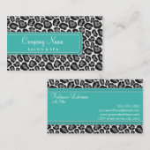 ガーリーなユキヒョウのサロンの名刺 名刺 (正面/裏面)