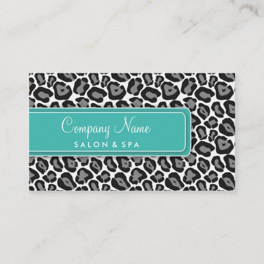 ガーリーなユキヒョウのサロンの名刺 名刺 (正面)