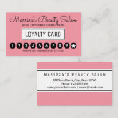 ガーリーなローズピンクのロイヤリティの割引穿孔器 ロイヤリティカード (正面/裏面)