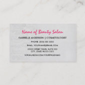 ガーリーなヴィンテージのグランジなピンクの唇のキスのメーキャップアーティスト 名刺 (裏面)