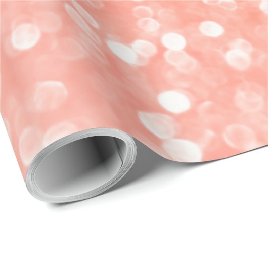 ガーリーな傾向のばら色の金ゴールドの赤面のグリッター ラッピングペーパー (ロールコーナー)