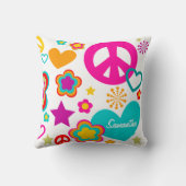 ガーリーな平和愛及びすべて クッション (裏面)