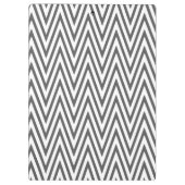 ガーリーな木炭及びシェブロンのピンクのストライプなカスタム クリップボード (裏面)