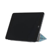 ガーリーな水の青い絞り染めあなたのモノグラムの名前のiPad iPad Miniカバー (フォールド)