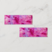 ガーリーな水彩画の名刺 スキニー名刺 (正面/裏面)