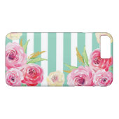 ガーリーな水彩画花パターンiPhone 8/7の場合 Case-Mate iPhoneケース (裏面(横))