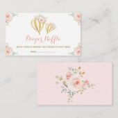 ガーリーな熱気の気球の赤面の花のおむつのラッフル エンクロージャーカード (正面/裏面)