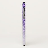 ガーリーな紫色のグリッターは名前モノグラムの原稿の光っています Case-Mate iPhoneケース (裏面/左)