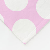 ガーリーな紫色のフクロウの冬の薄紫の水玉模様 フリースブランケット (角)