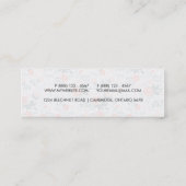 ガーリーな美しい花パターン スキニー名刺 (裏面)