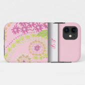 ガーリーな花のモノグラムiphone5カバー Case-Mate iPhoneケース (裏面(横))