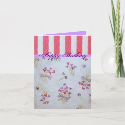 ガーリーな誕生日 カード (正面)