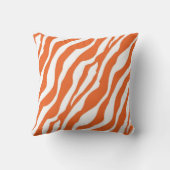 ガーリーな野生オレンジのシマウマのプリント クッション (裏面)