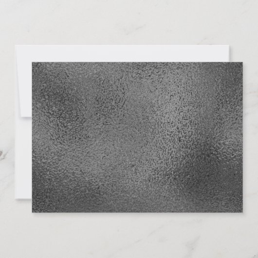 ガーリーな銀製のグリッター|のびっくりパーティの誕生日 招待状 (裏面)