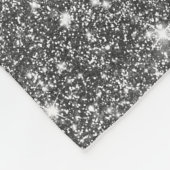ガーリーな銀製のフェイクなグリッターパターン フリースブランケット (角)