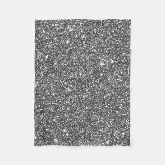 ガーリーな銀製のフェイクなグリッターパターン フリースブランケット (正面)