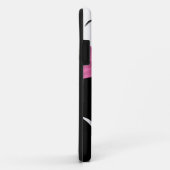 ガーリーな黒い、白ピンクのリボンiPhone5渦巻きます Case-Mate iPhoneケース (裏面/右)