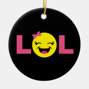 ガーリーなLOL Emoji セラミックオーナメント